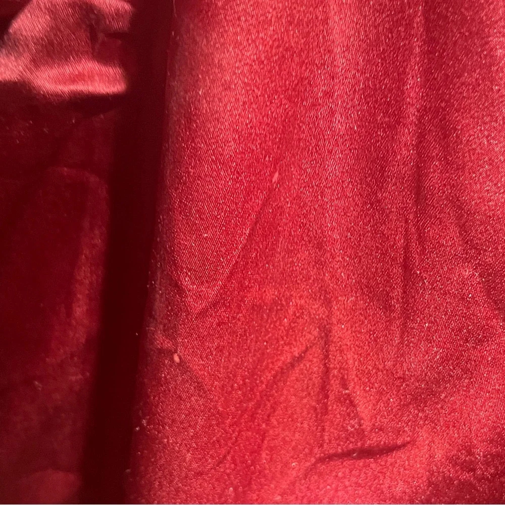 Betsey Johnson 95% Silk Ruched Mini Vintage Dress in Red - Picture 6 of 16